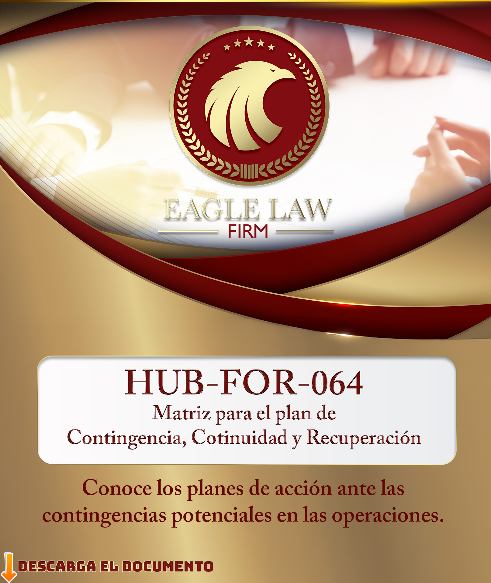 Matriz para el plan de contingencia, continuidad y recuperación.